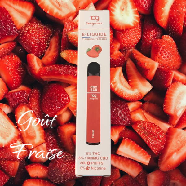 Puff fraise 800 mg